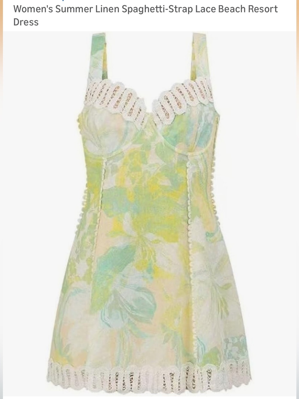Lace-Trim Spaghetti Strap Slip Dress